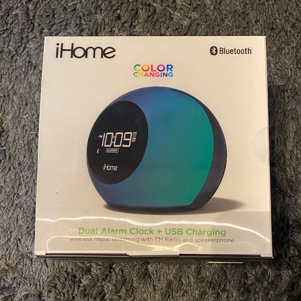 iHome Color Changing Bluetooth Alarm Clock